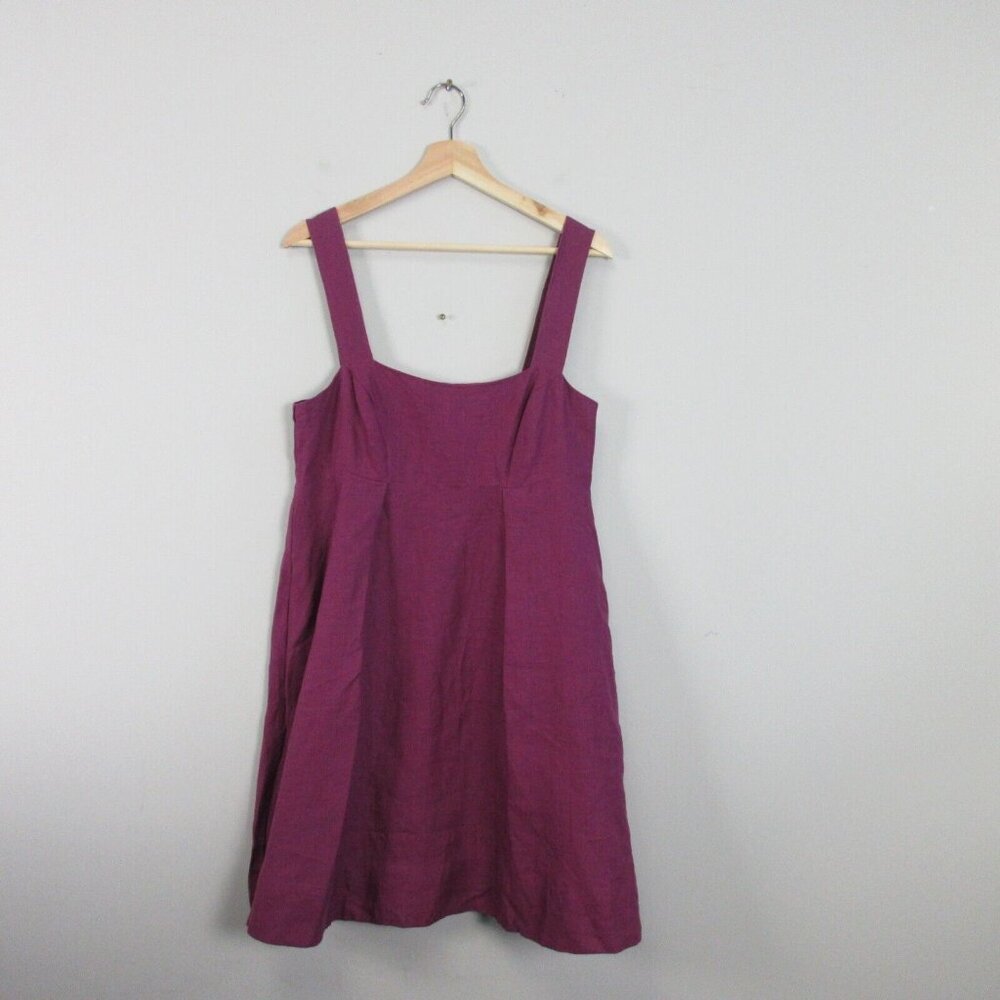 NWT 100% Linen Banana Republic Purple Mini Kenza Dress